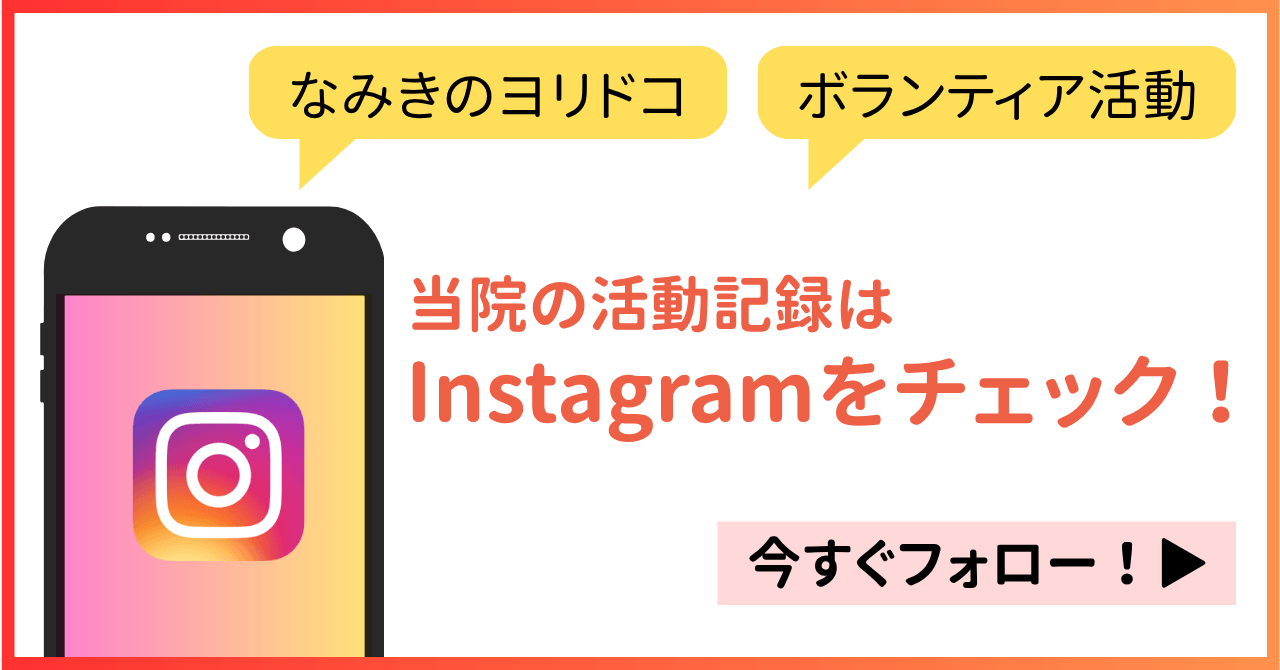 当院の活動記録はInstagramをチェック！今すぐフォロー